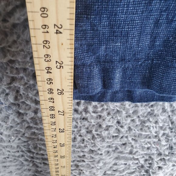 Halston Pants Womens 10 Blue Linen Wide Leg High Rise Zipper & Button Closure - Picture 7 of 11